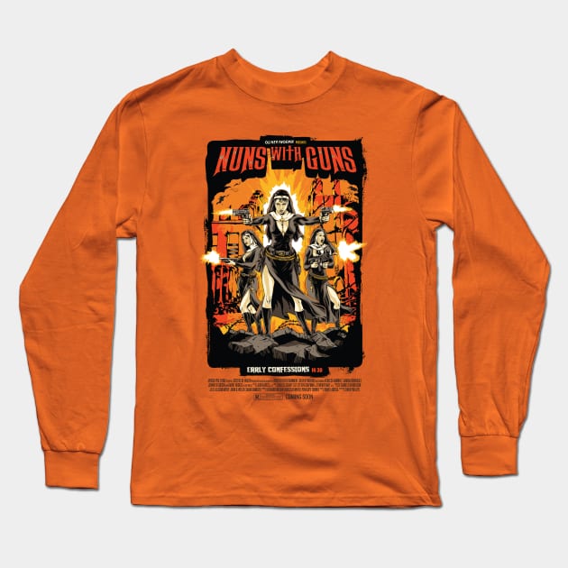 Nuns With Guns Long Sleeve T-Shirt by CPdesign